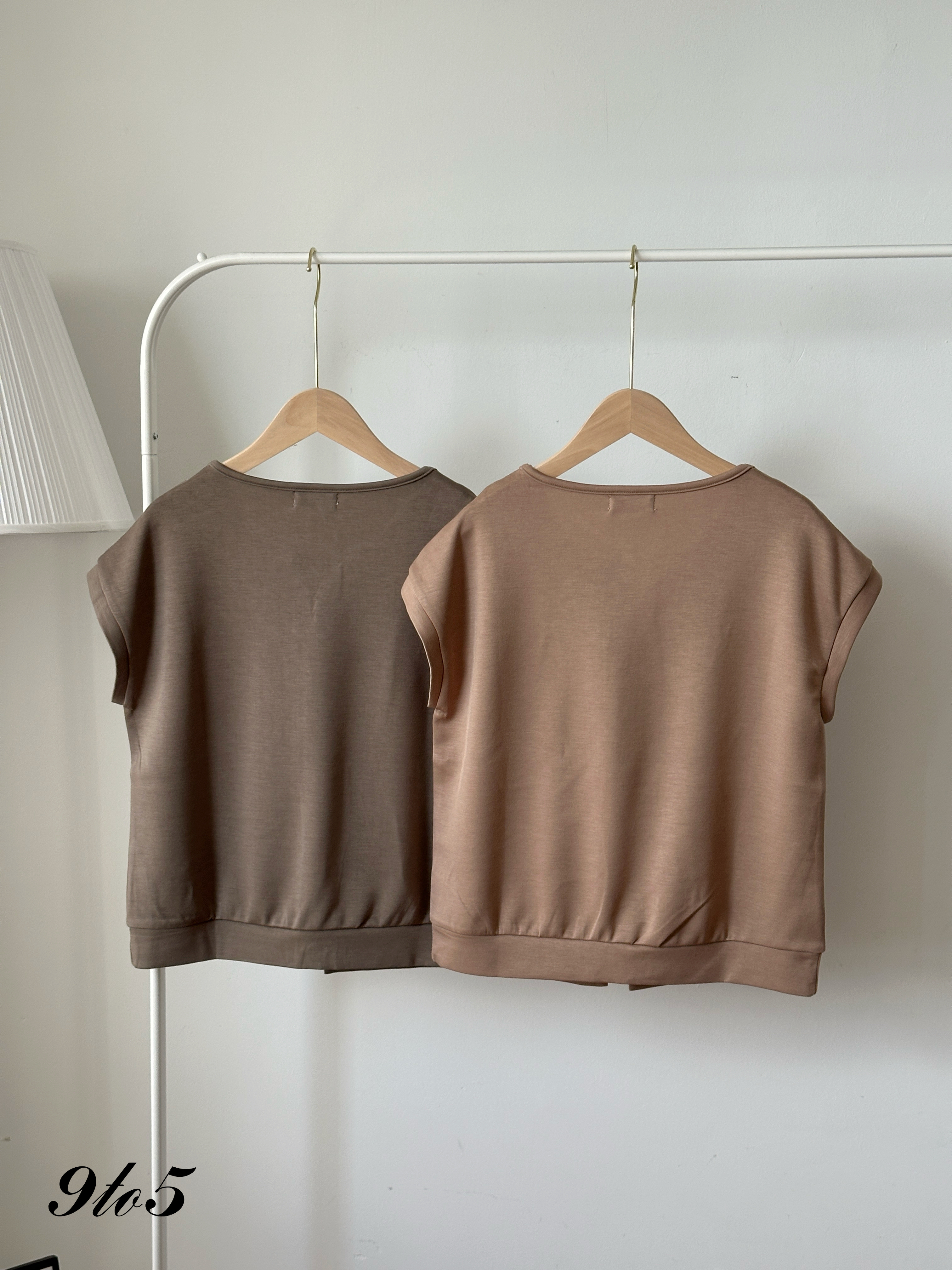 T4262 Cape Sleeve V Neck Top - 5 Colors 