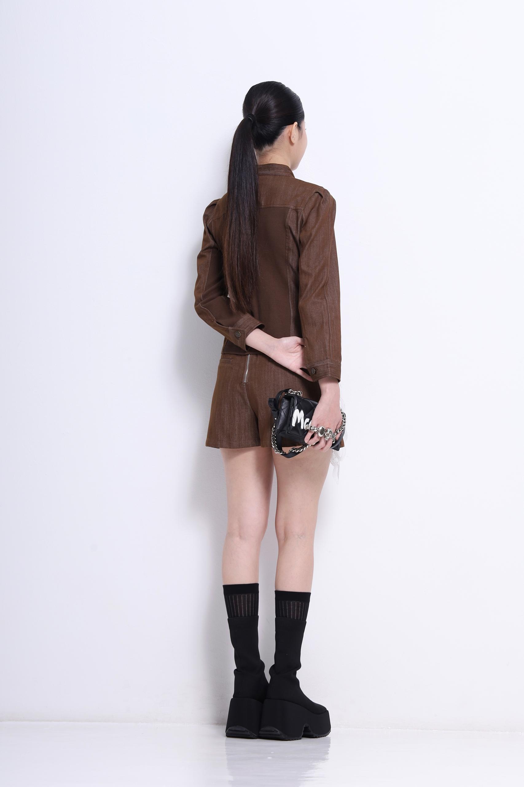 CP1639 FRONT POCKET DENIM SKORT
