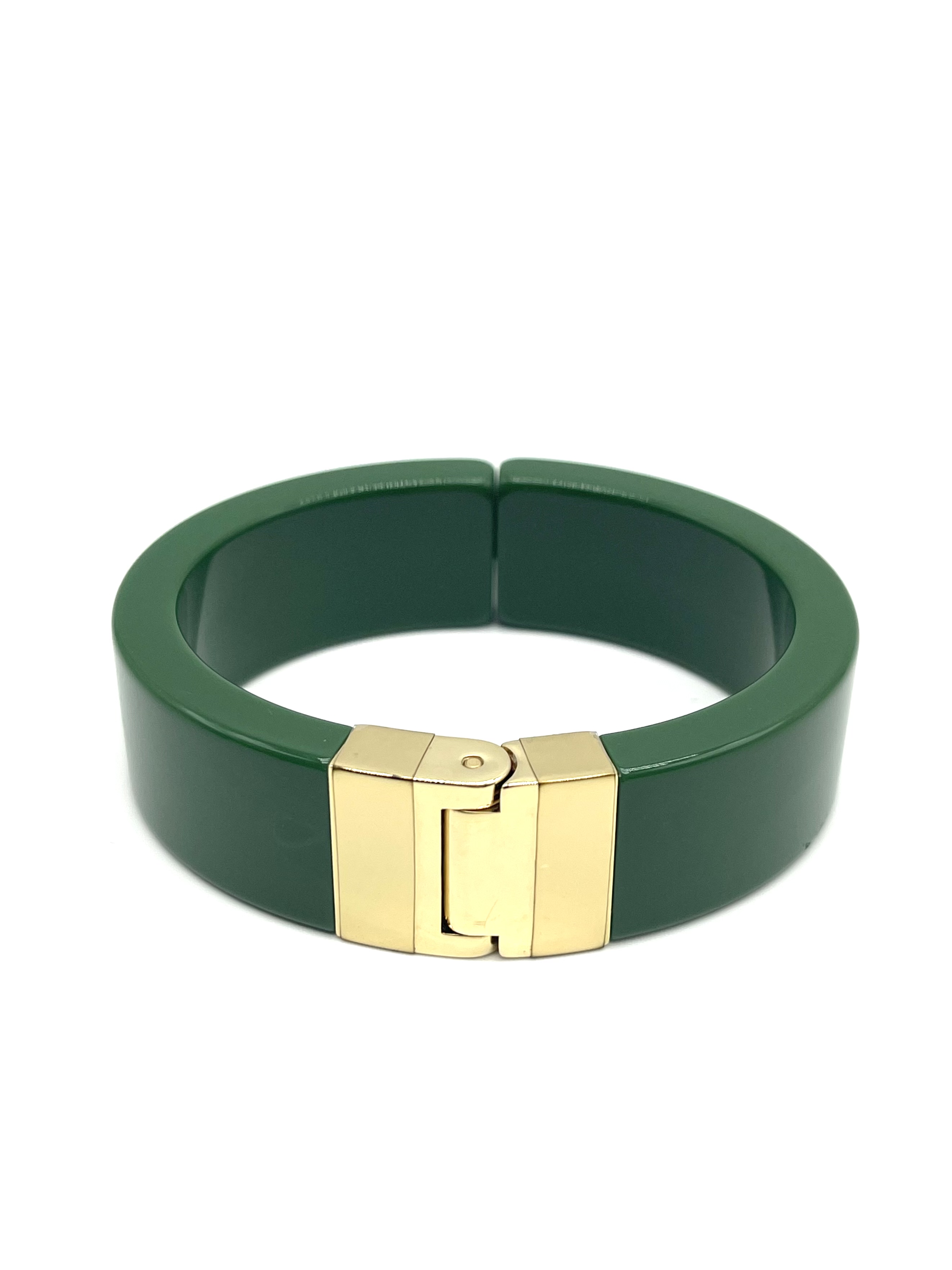 Pre-owned Miu Miu green Plexiglas logo bracelet / Product Code: 26050620