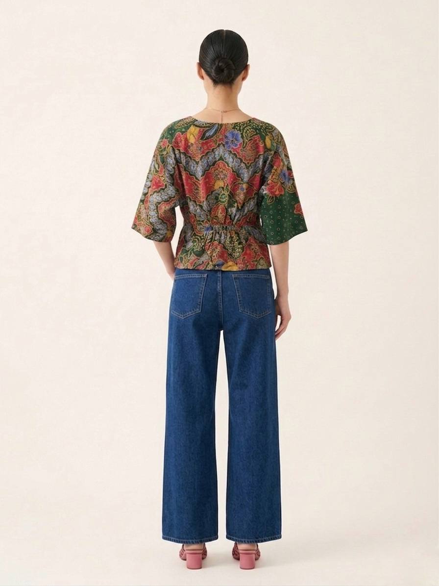 T8816 - Knotted Batik Top