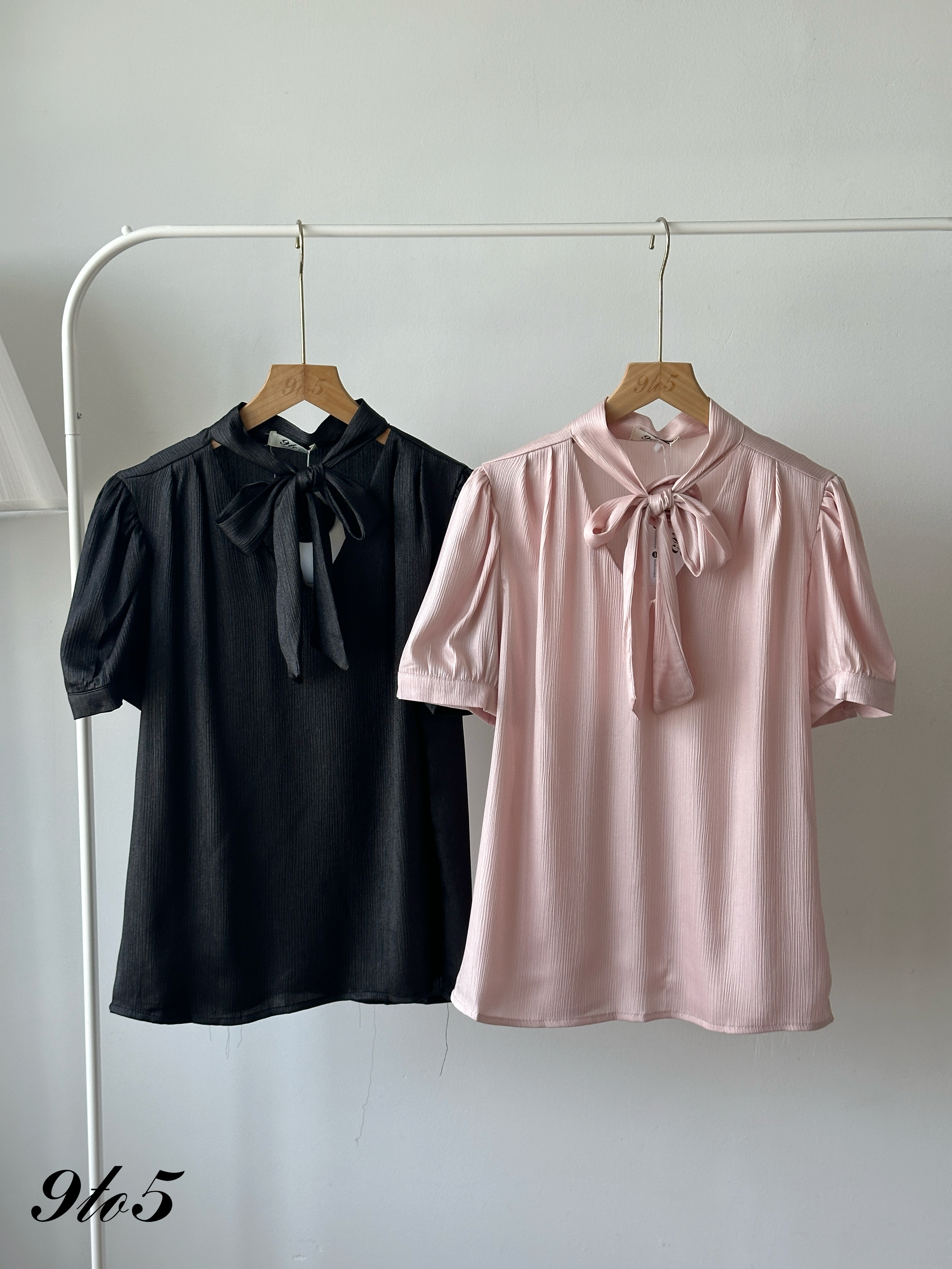 T4351 Bow-tie Satin Top - 4 Colors 