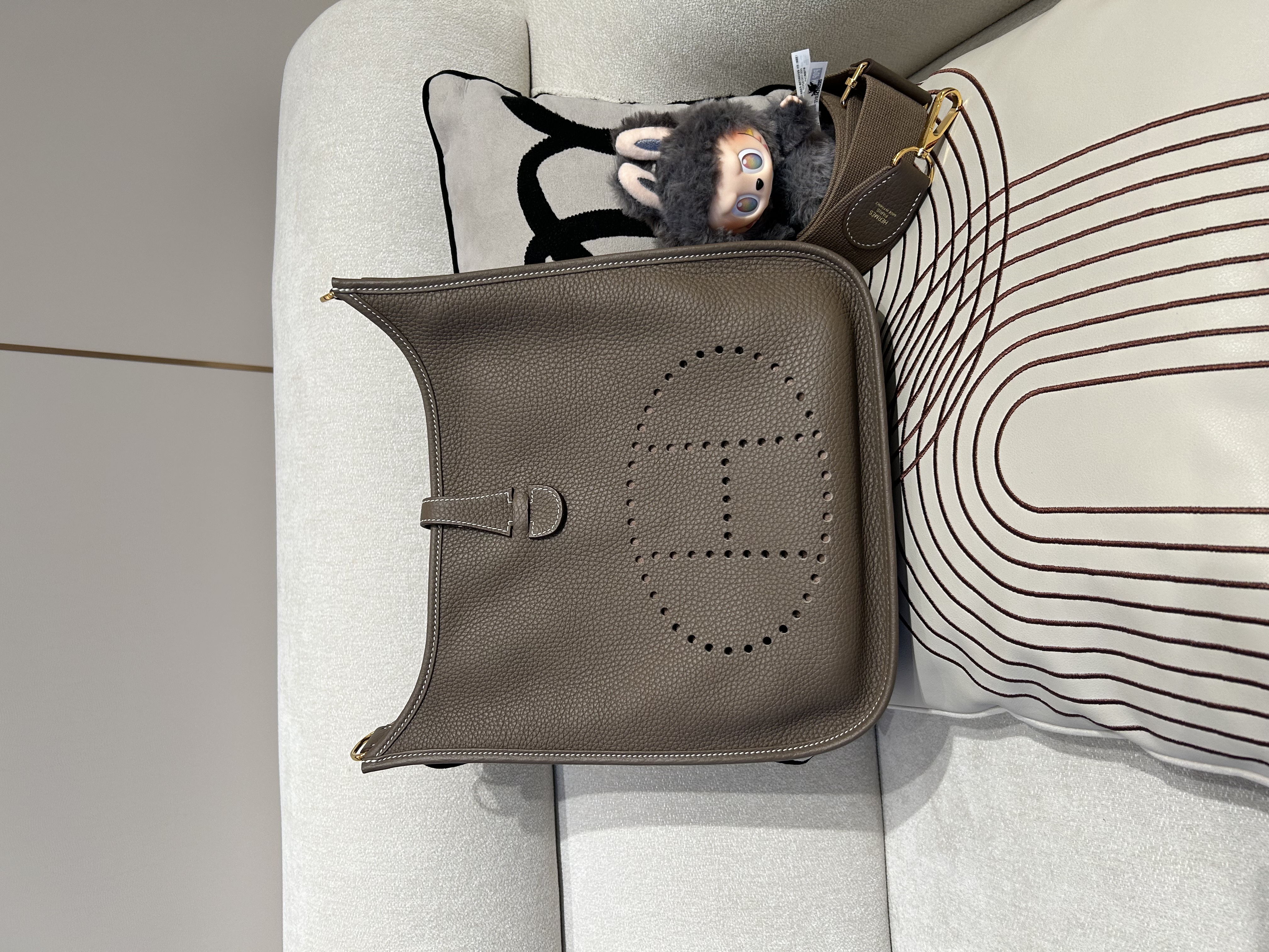 Hermes Evelyne 29 大象灰金扣 Stamp U 100%Authentic, 98%New ✅Dust bag✅Box