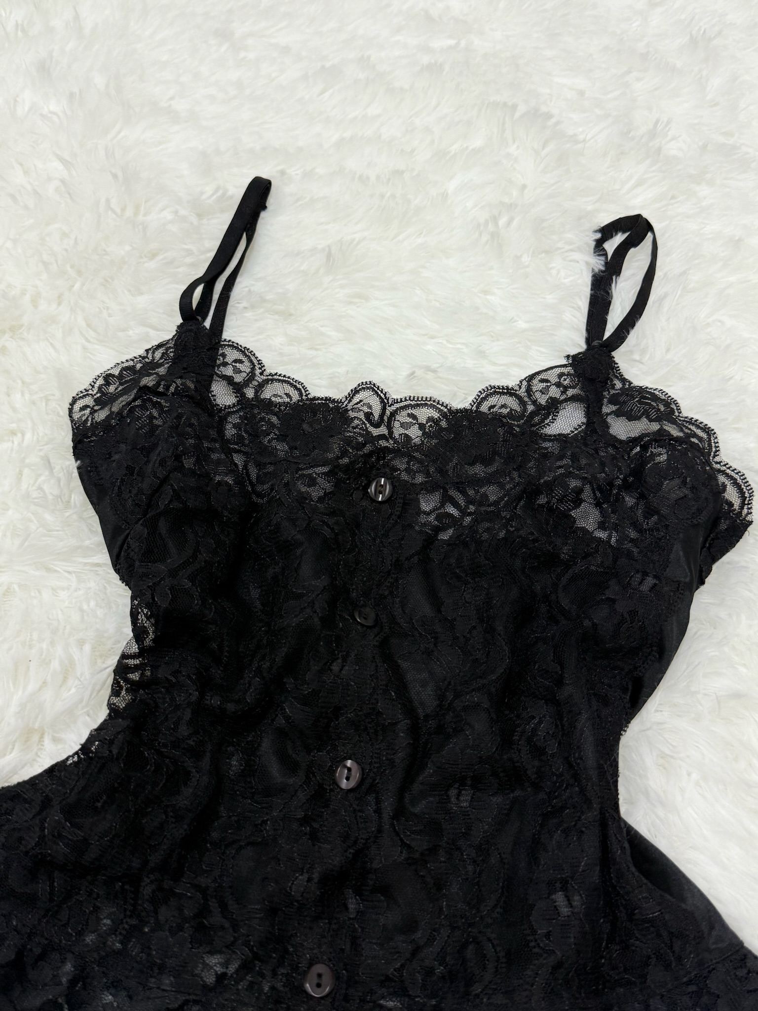 Floral Lace Tank with Adjustable Spaghetti Straps