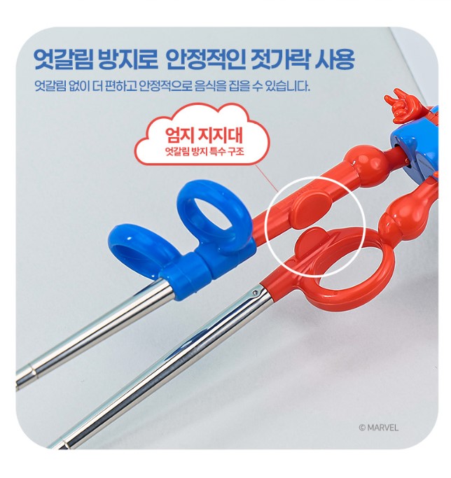   【預訂】 韓國直送 Marvel Spiderman 學習筷子餐具連收納盒三件套