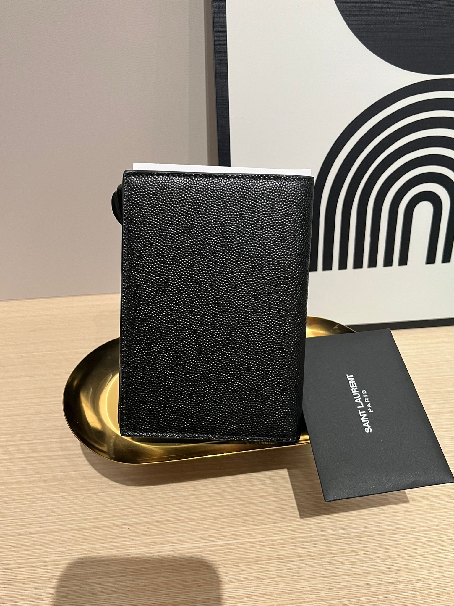 未使用品YSL Passport Case 黑色粒面牛皮 100%Authentic, Unused