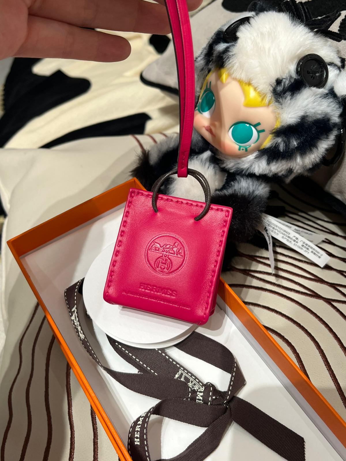 未使用品 Hermes shopping bag charm 100%Authentic,UNUSED未使用品 ✅box 