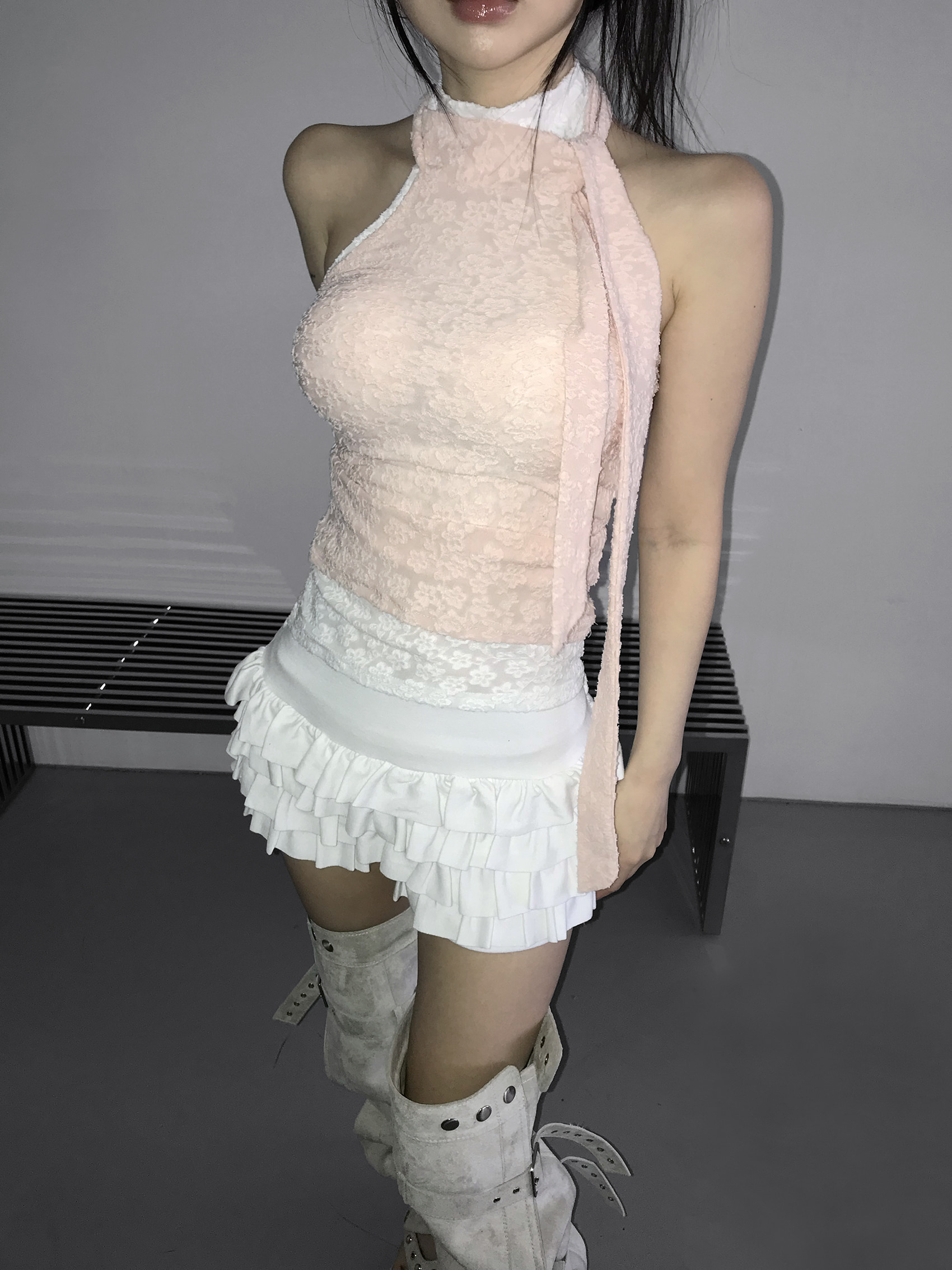 Layered Ruffle Mini Skort