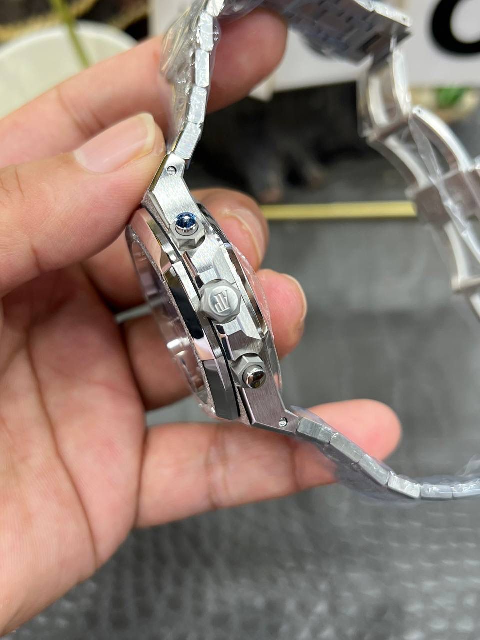 🚀爱彼皇家家橡树26240飞返计时全功能系列/41mm霜金烟熏蓝面/ 搭载原装开模定制Cal.4401全自动一体机械💯