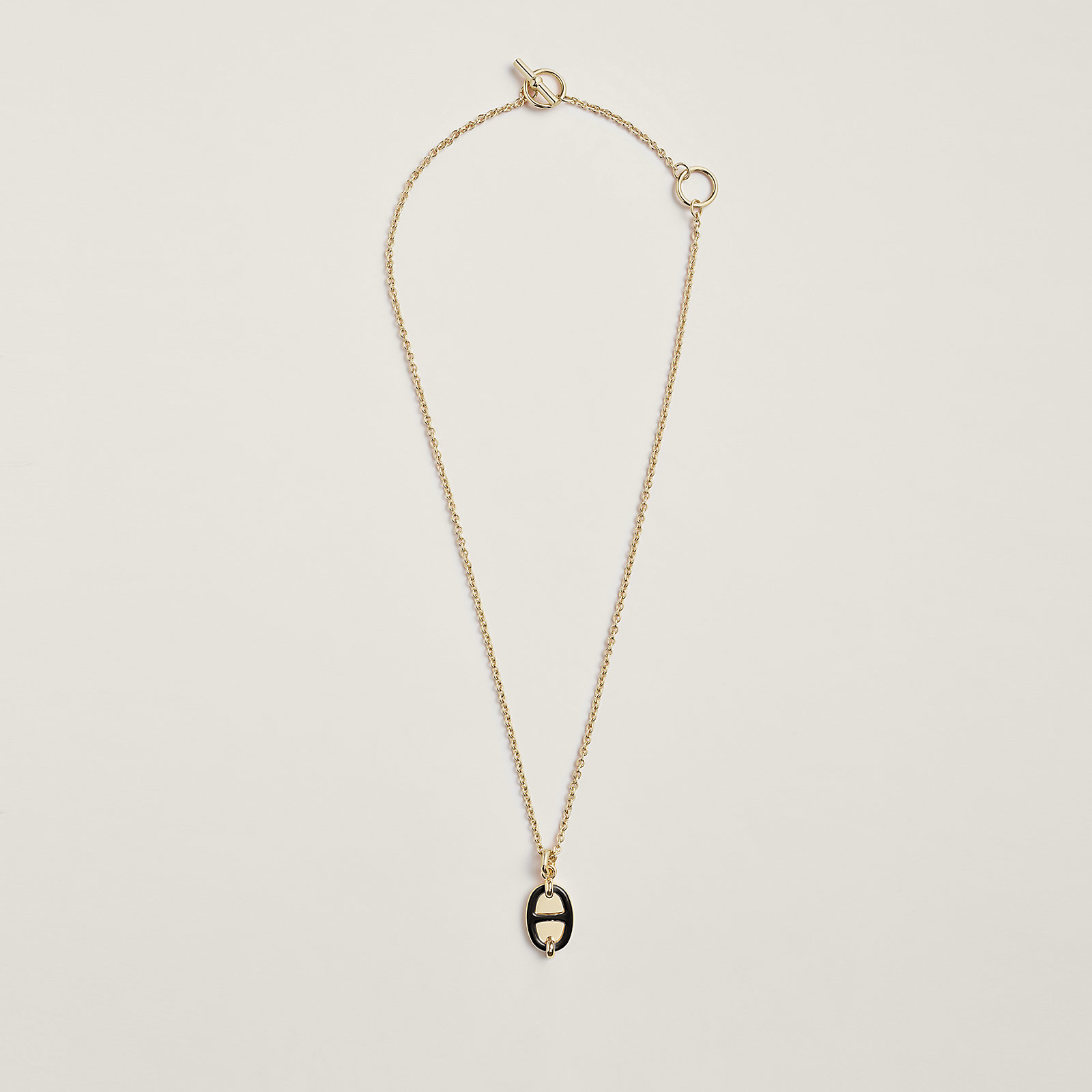 Hermes Mini Maillon豬鼻子頸鏈  ✨白玫瑰金 黑金/白金/粉金