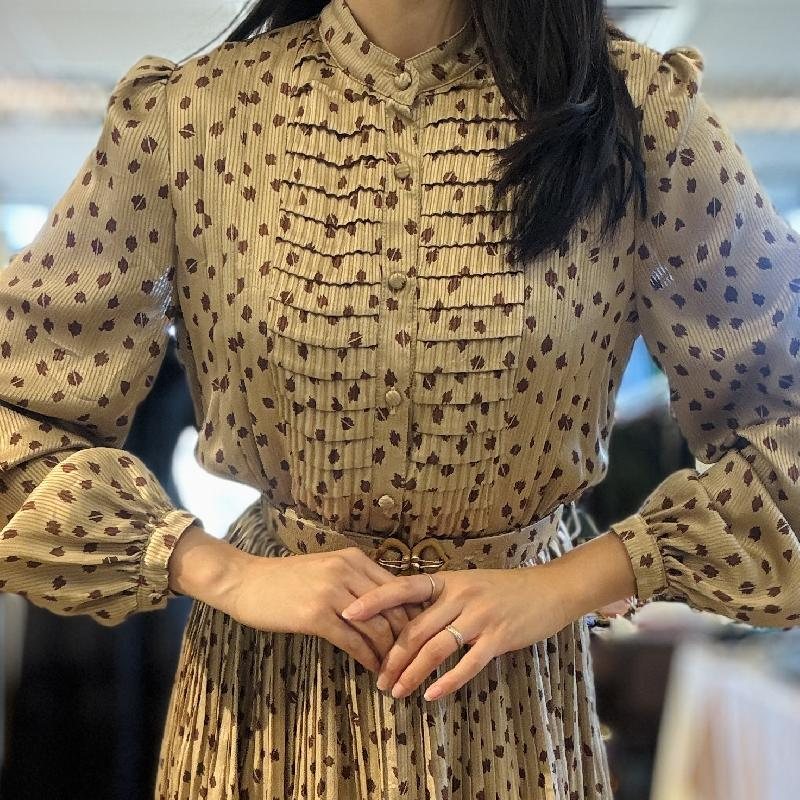 Vintage Japanese Leopard Pattern Dress With Original Belt (PP001-16)