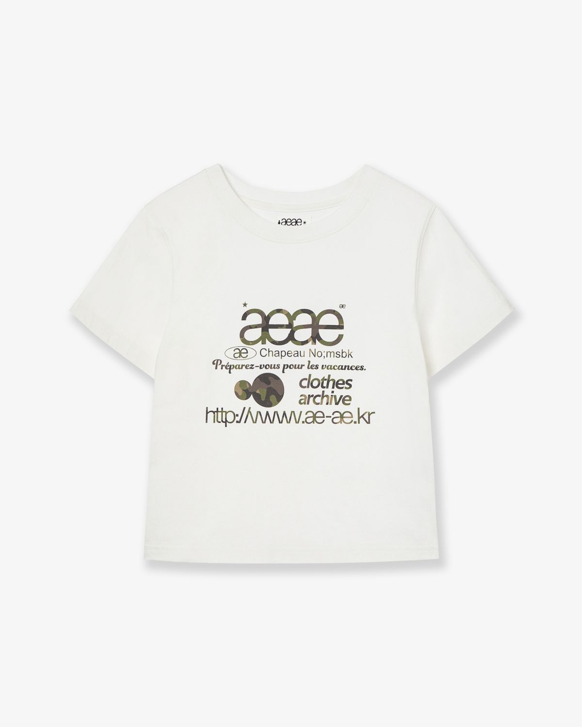 🇰🇷訂購｜aeae｜WEB LOGO CROP T-SHIRTS 11色 