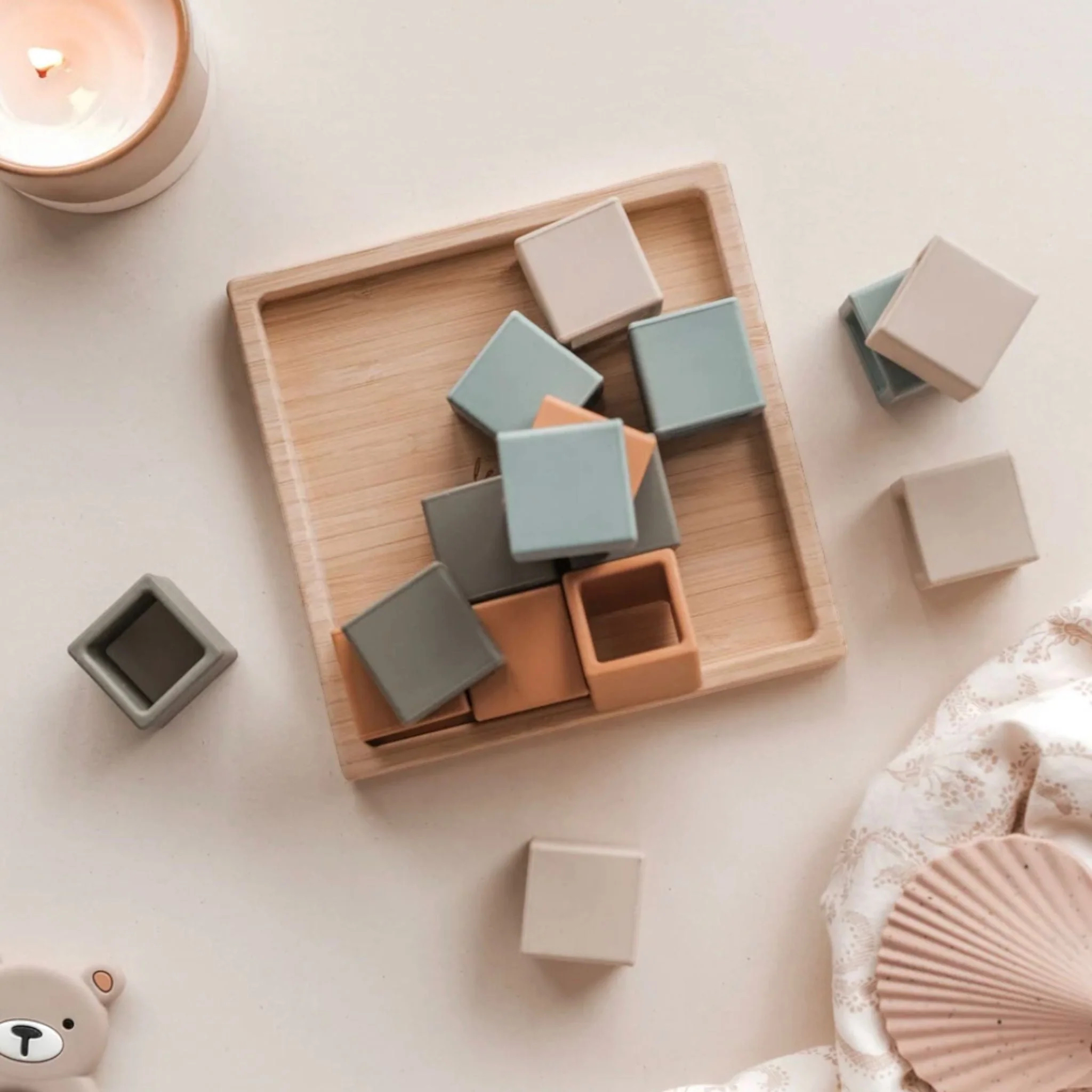 leo et lea Würfelpuzzle "Cube Naturel"