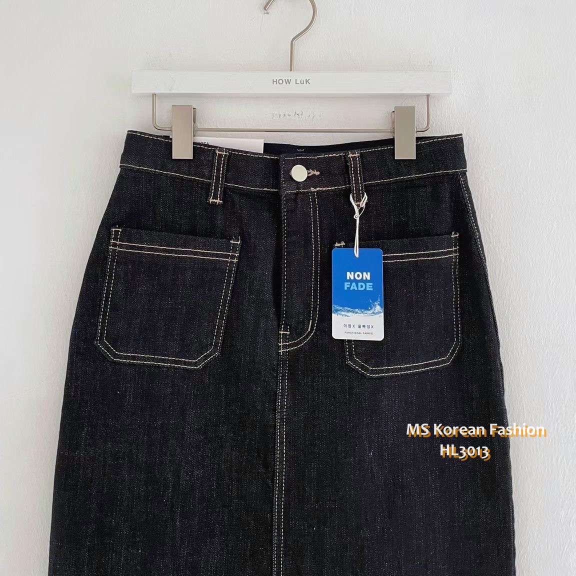 HL3013 韓國🌼Howluk前開叉中長半裙