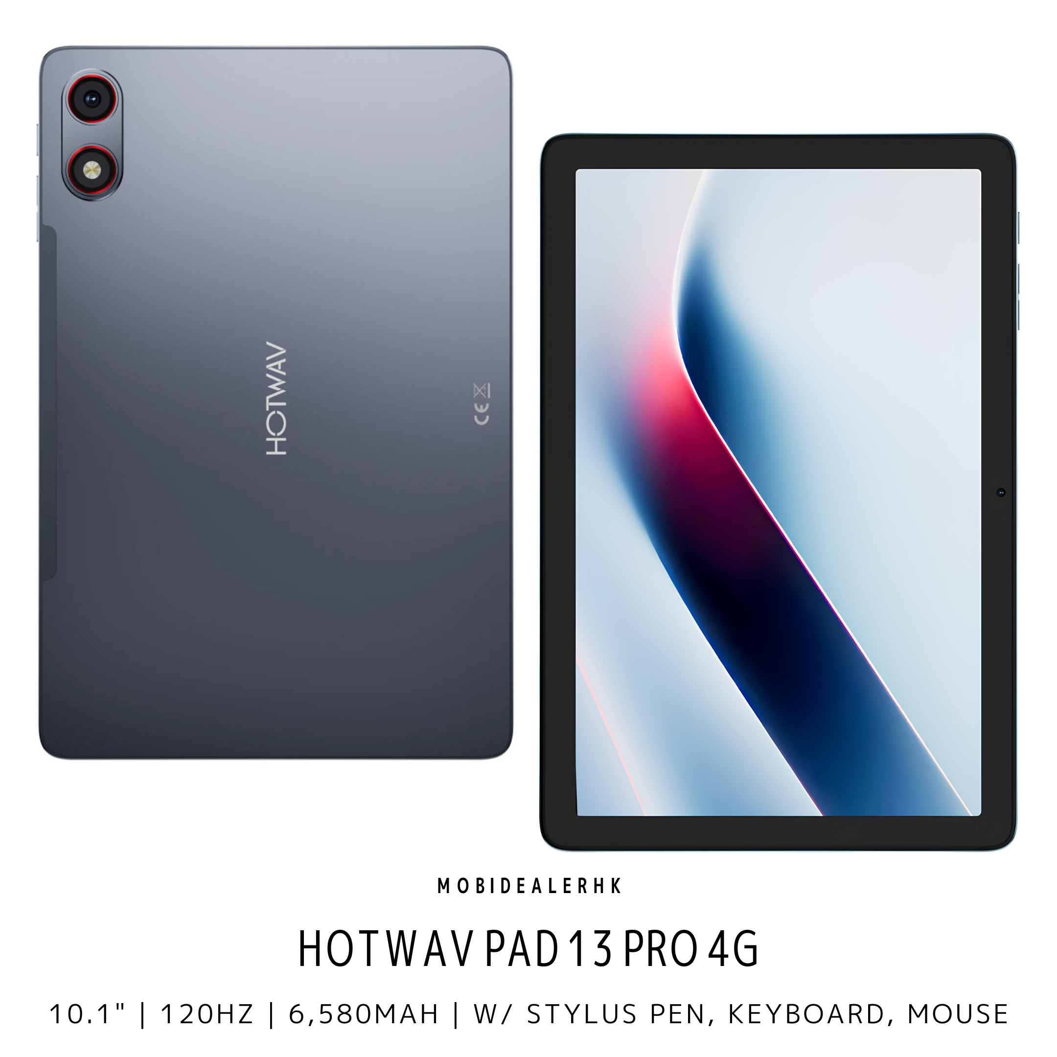 Hotwav Pad 13 Pro | 4G | 平板電腦 | 10.1" | 120Hz | 6,580mAh | 送觸控筆、無線鍵盤、滑鼠