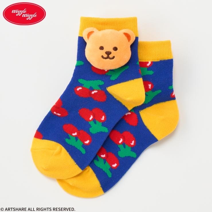 🇯🇵限時預訂 日本直送🇯🇵Wiggle Wiggle櫻桃小熊圖案襪子
