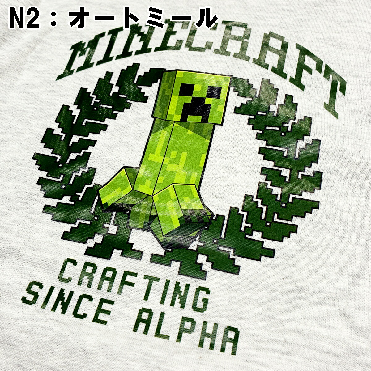 🆕【⭐訂購⭐】🇯🇵日本直送 #Minecraft Creeper 圖案 束袖衛衣［2款選］🌀[PLAA-0257] ]260216]