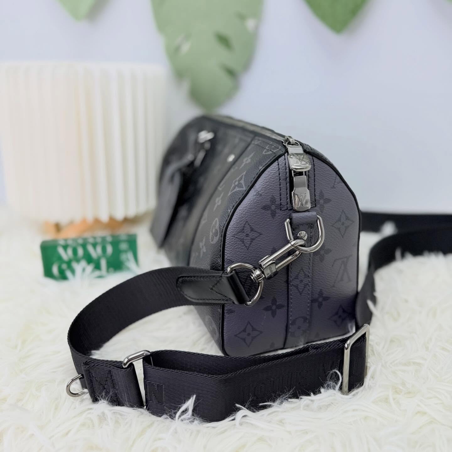 LV🤍PRE OWNED City keepall 黑色老花 晶片款 有單有盒🖤