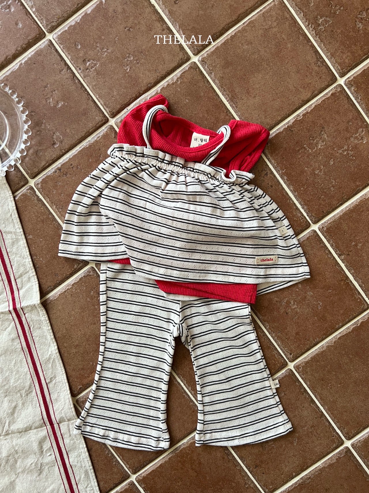 Thelala | stripe set(Ivory XL105-115)