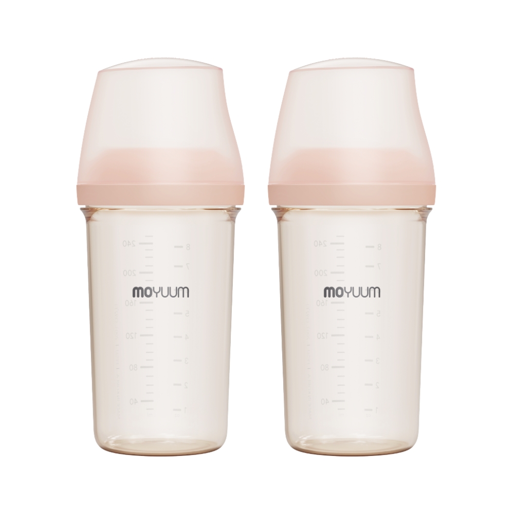 Moyuum - mov.aa PPSU圓口偏心防漲氣奶瓶250ml（米色）x2件_MY220_2