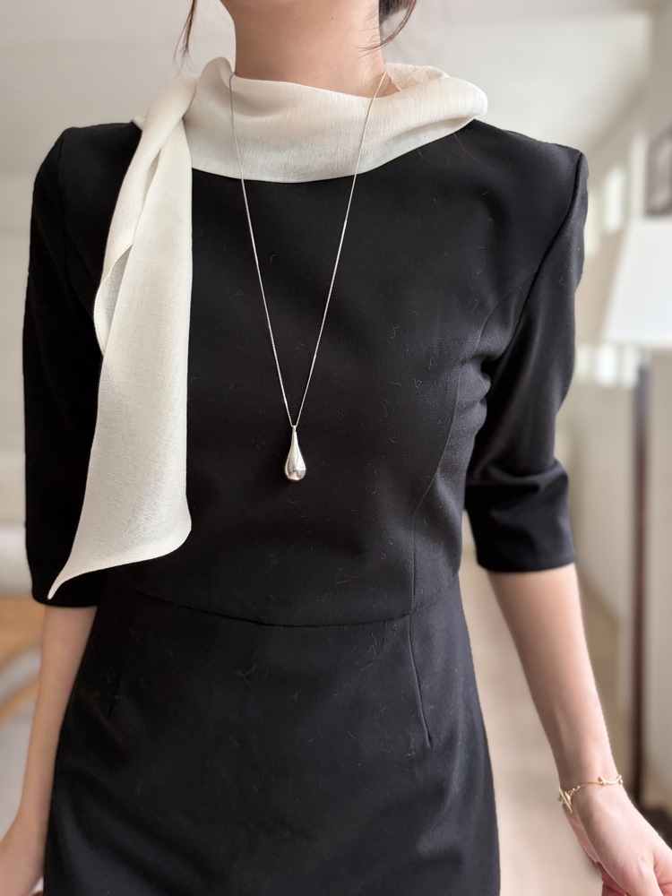 Therese Scarf Dress (Black)