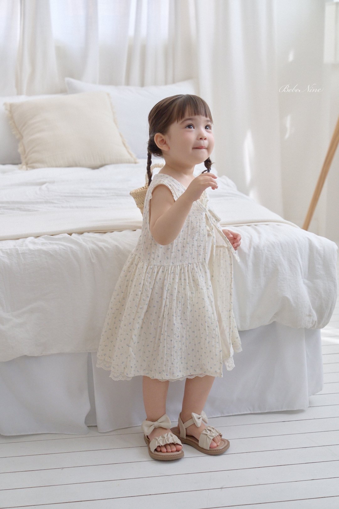 ☀️預訂 韓國直送☀️🇰🇷Bebenine兩色碎花綁帶荷葉邊背心連身裙