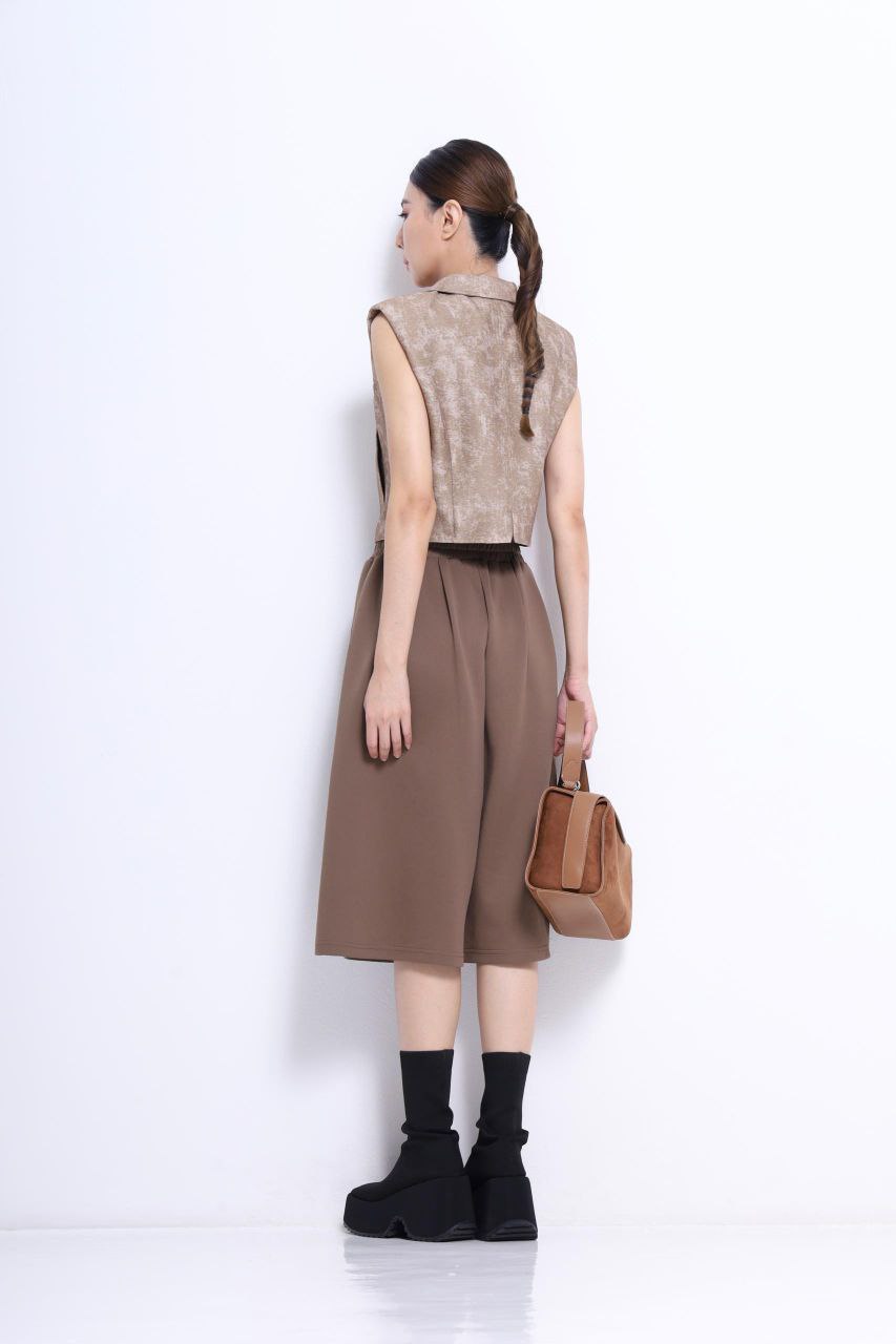 褶皱宽脚裤 1602