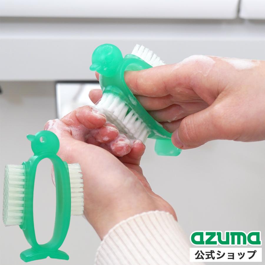 【現貨】🔥🔥【日本製《AZUMA》企鵝造型立式指甲清潔手刷】