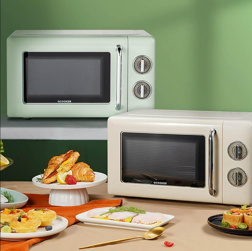 小米-OCOOKER圈廚復古簡約勻熱轉盤式微波爐20L 