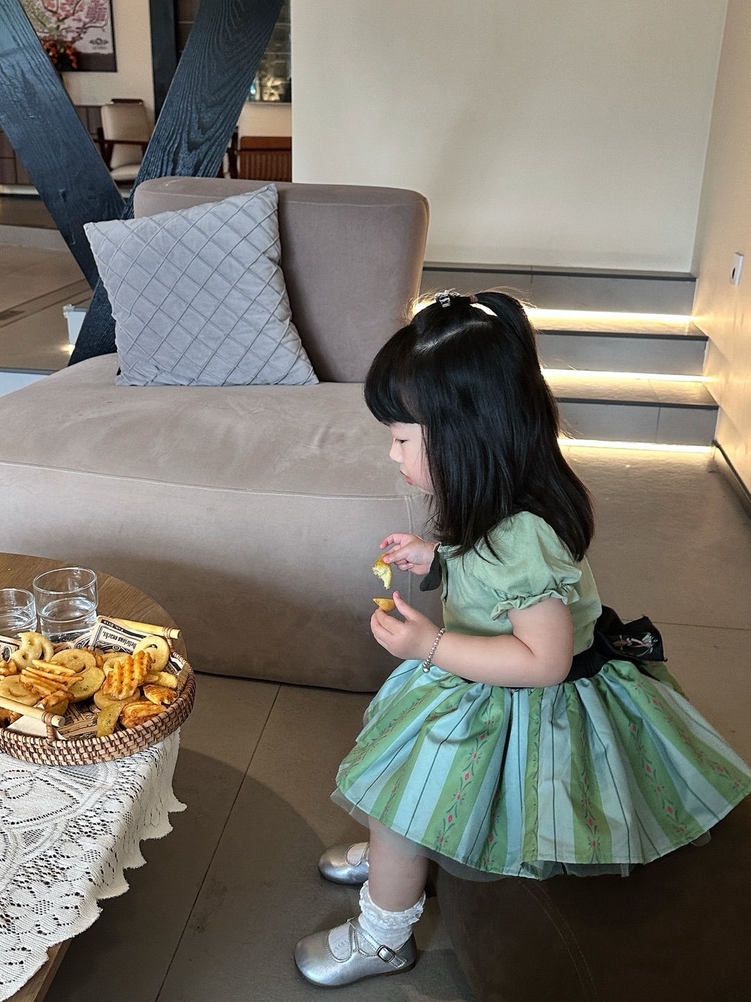 A0164 安娜公主娃娃領套裝