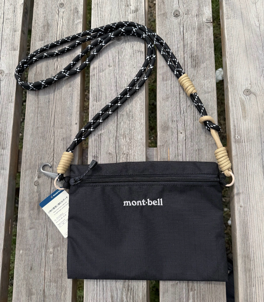 Montbell 隨身尼龍小物袋子(配改裝斜孭帶）