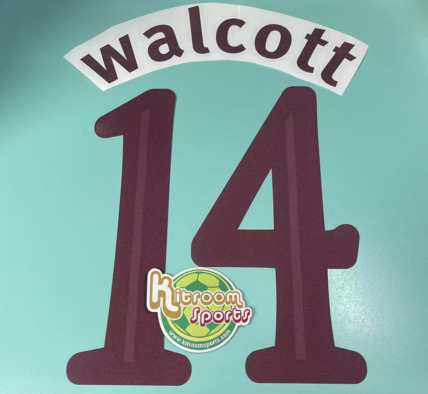 2010-13 Arsenal Away UCL Nameset #14 WALCOTT