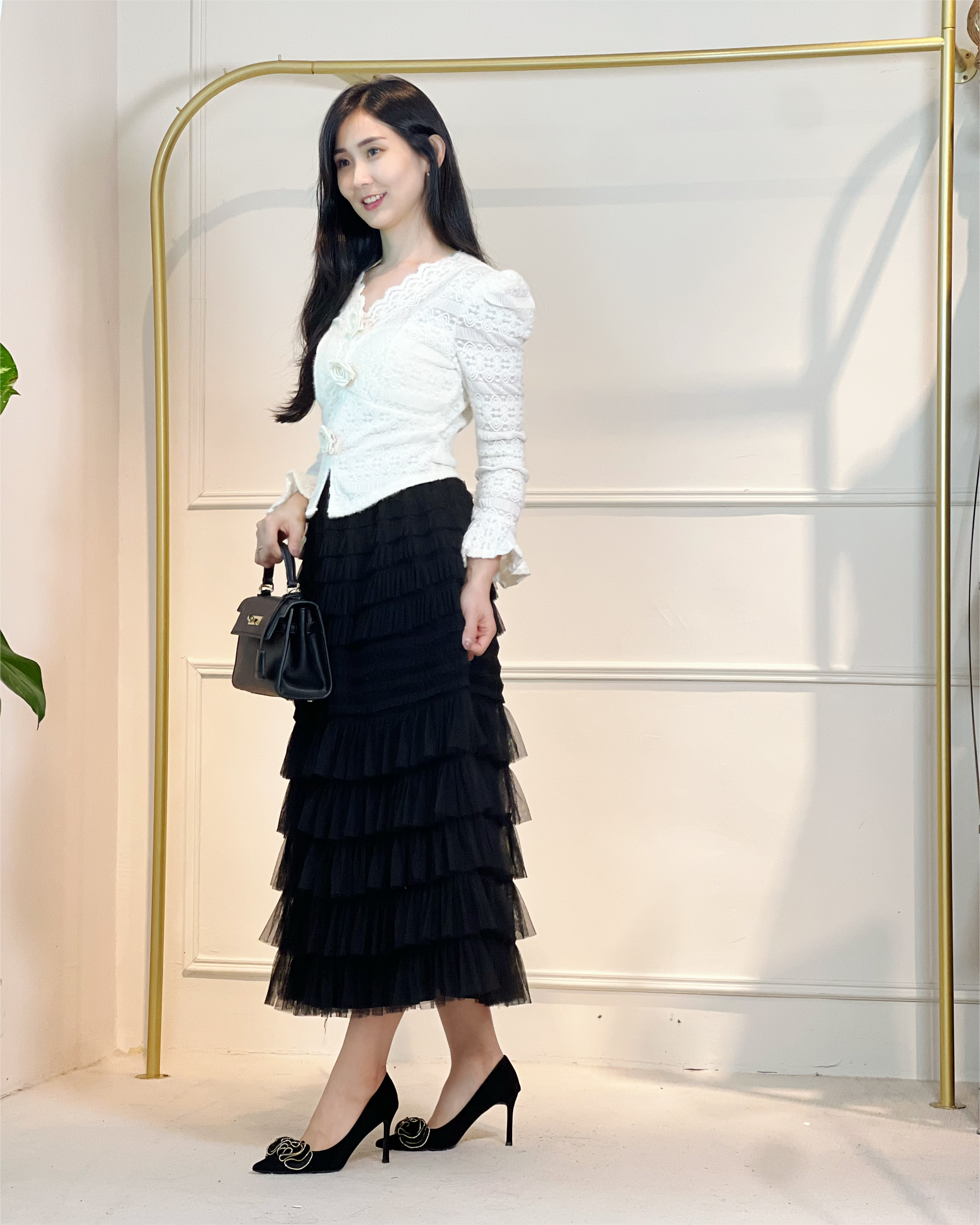 5076 Camille Vintage Lace Top