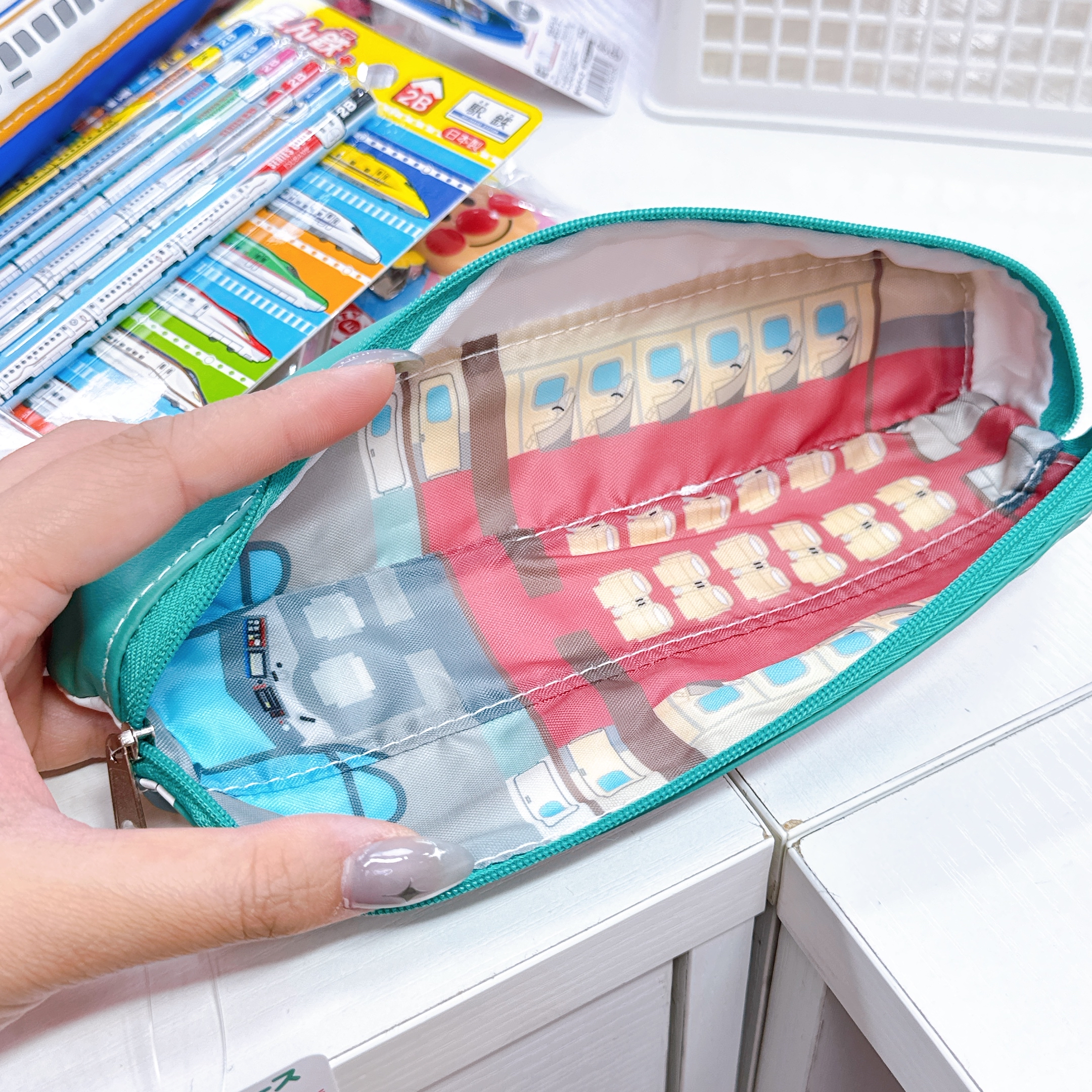 日本直送日本版新幹線日本電車筆袋/筆擦膠套裝