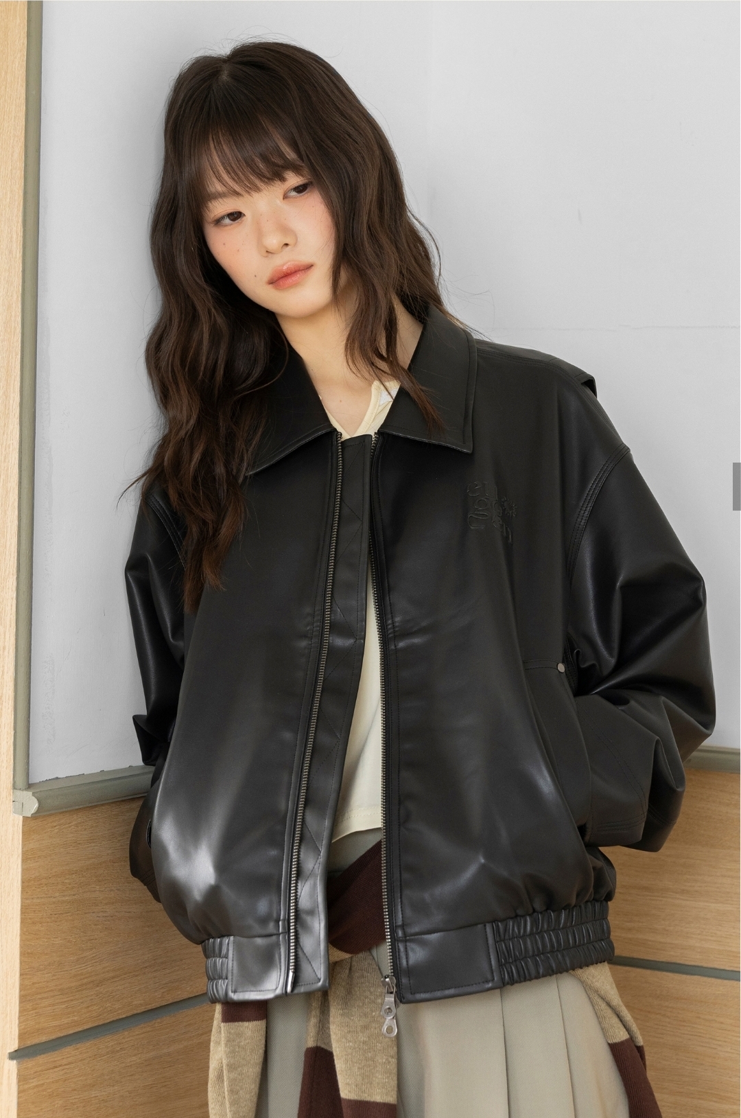 Euggen 2-Way PU 極簡氣質皮褸