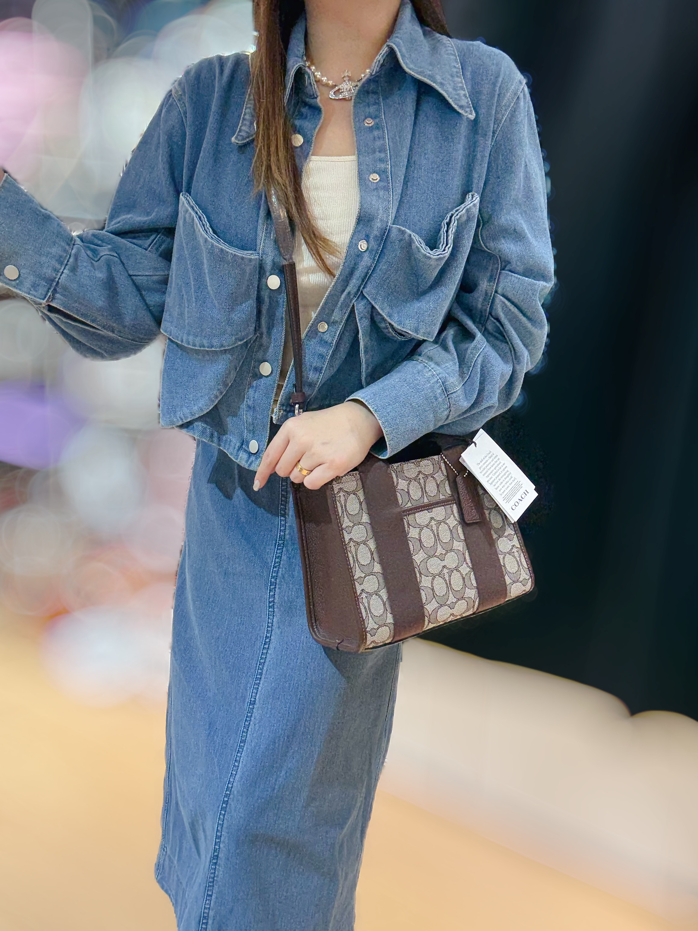 Coach Smith tote canvas/brown/m