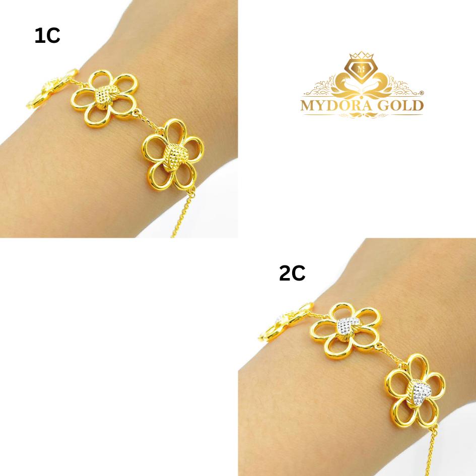 MYDORA Rantai Tangan Fesyen Daisy in Love l EMAS 916/22K