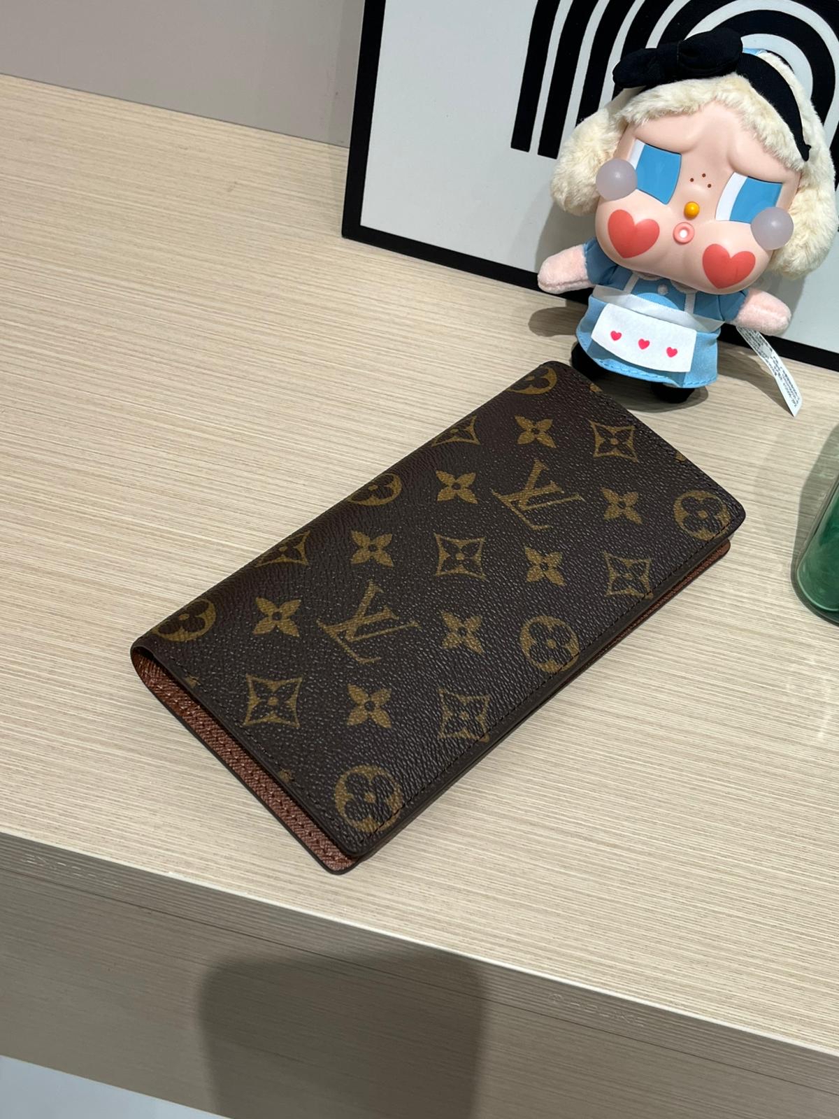 LV Brazza Long Wallet Monogram M66540 100%Authentic, 99%New ✅Dust Bag