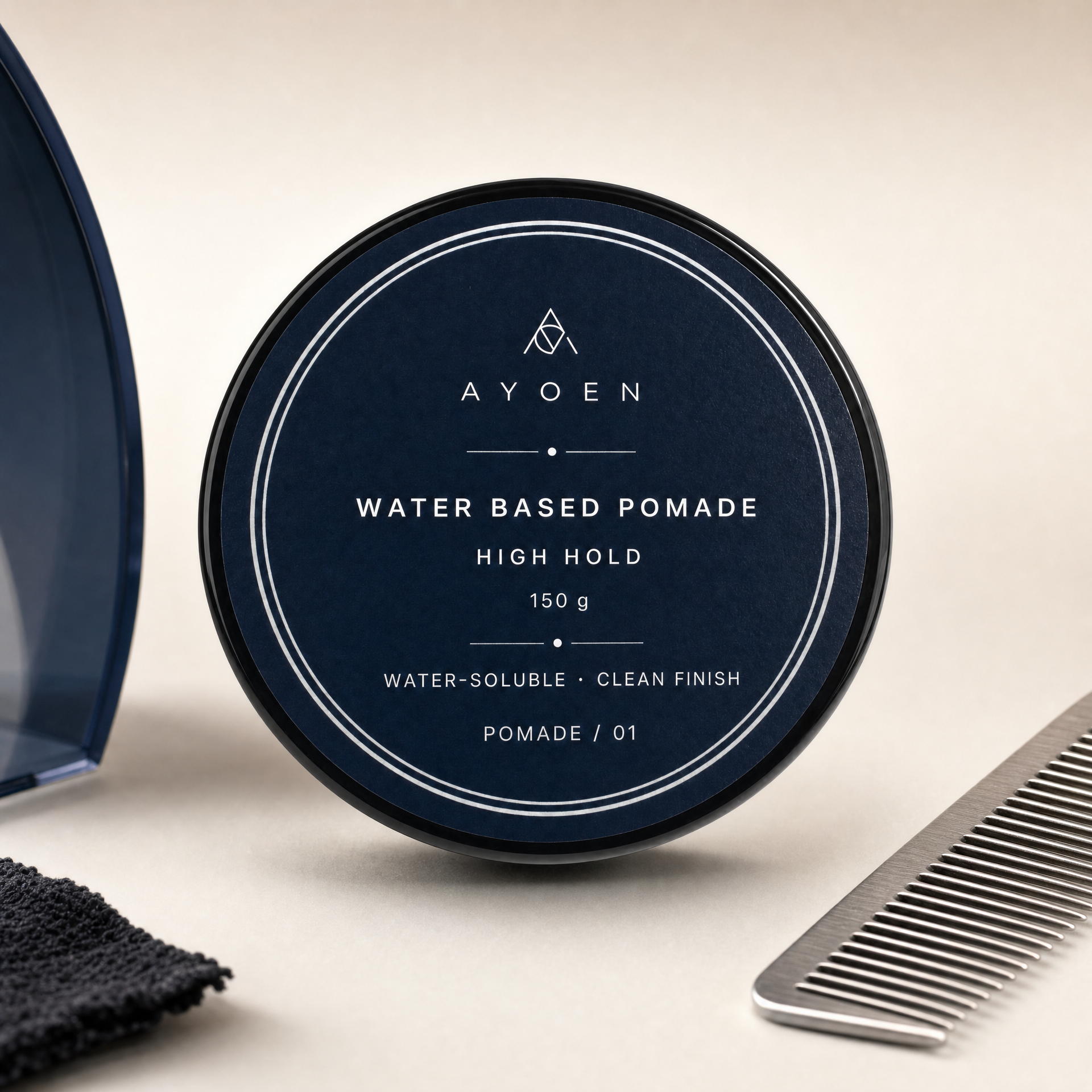 AYOEN 男士專用強黏性古龍水香氣光澤髮蠟 Pomade / 01｜高定型力・清爽完成感・150克 [D20-3]