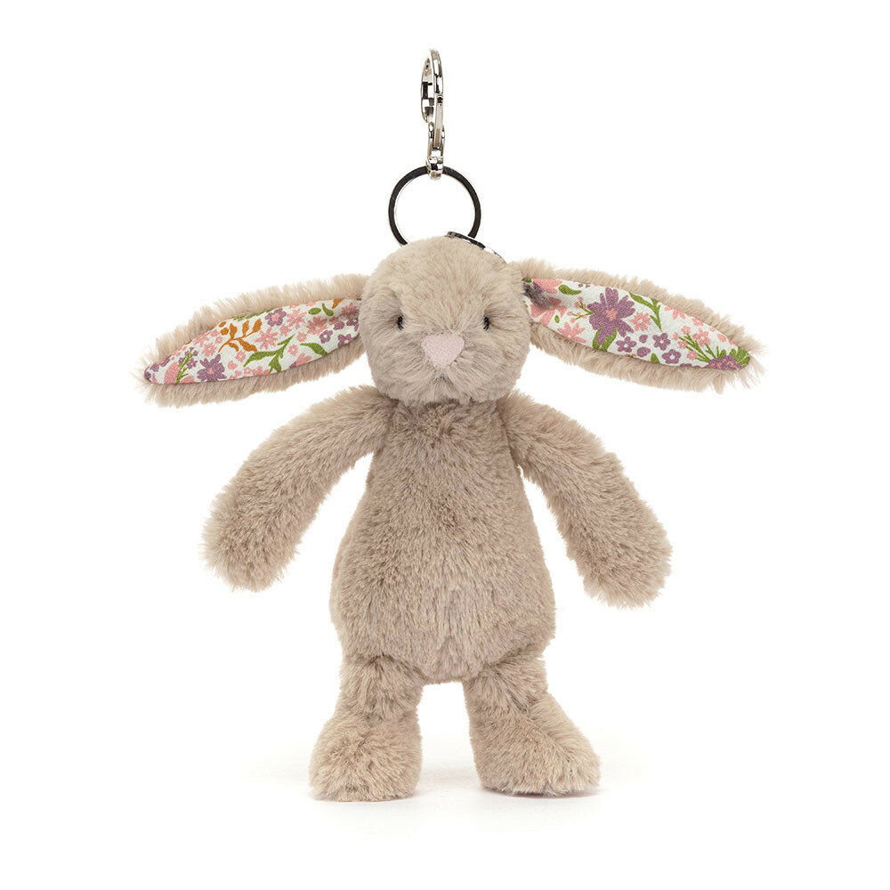 JELLYCAT Blossom Beige Bunny 'Petal' Bag Charm 碎花卡其色兔兔 (新版)