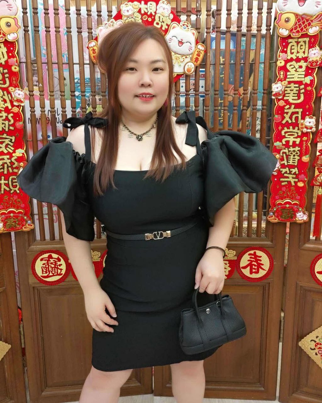 TT809 大波浪袖修身礼服