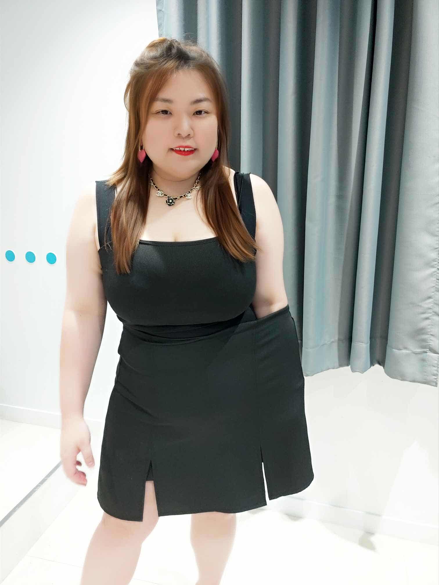 DSE12 裙摆小开叉设计裤裙