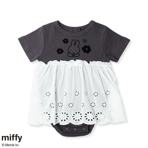 MIFFY BABY KID 小童 連身 花邊裙 深灰色 70/80