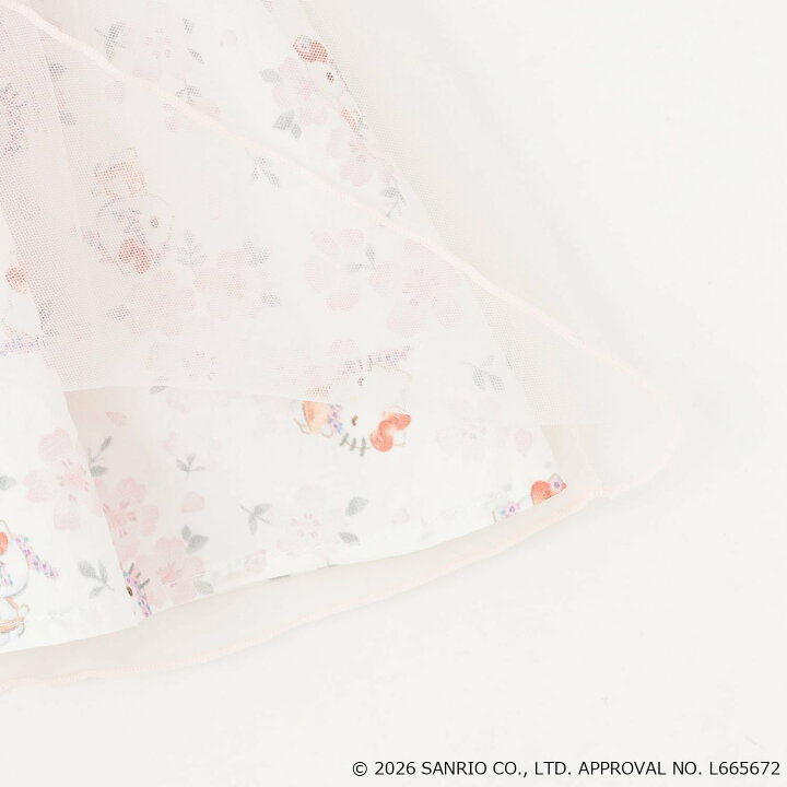 🇯🇵預訂 日本直送🇯🇵 Petit Main x Sanrio系列兩色人物刺繡薄紗印花短袖上衣