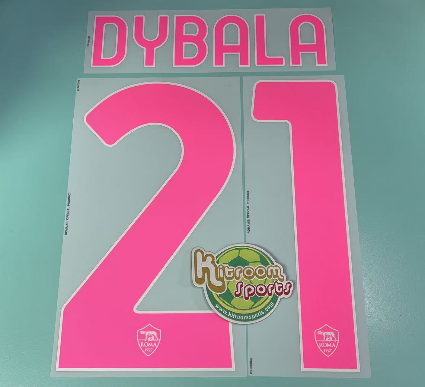 2022-23 Roma 3rd Nameset #21 DYBALA