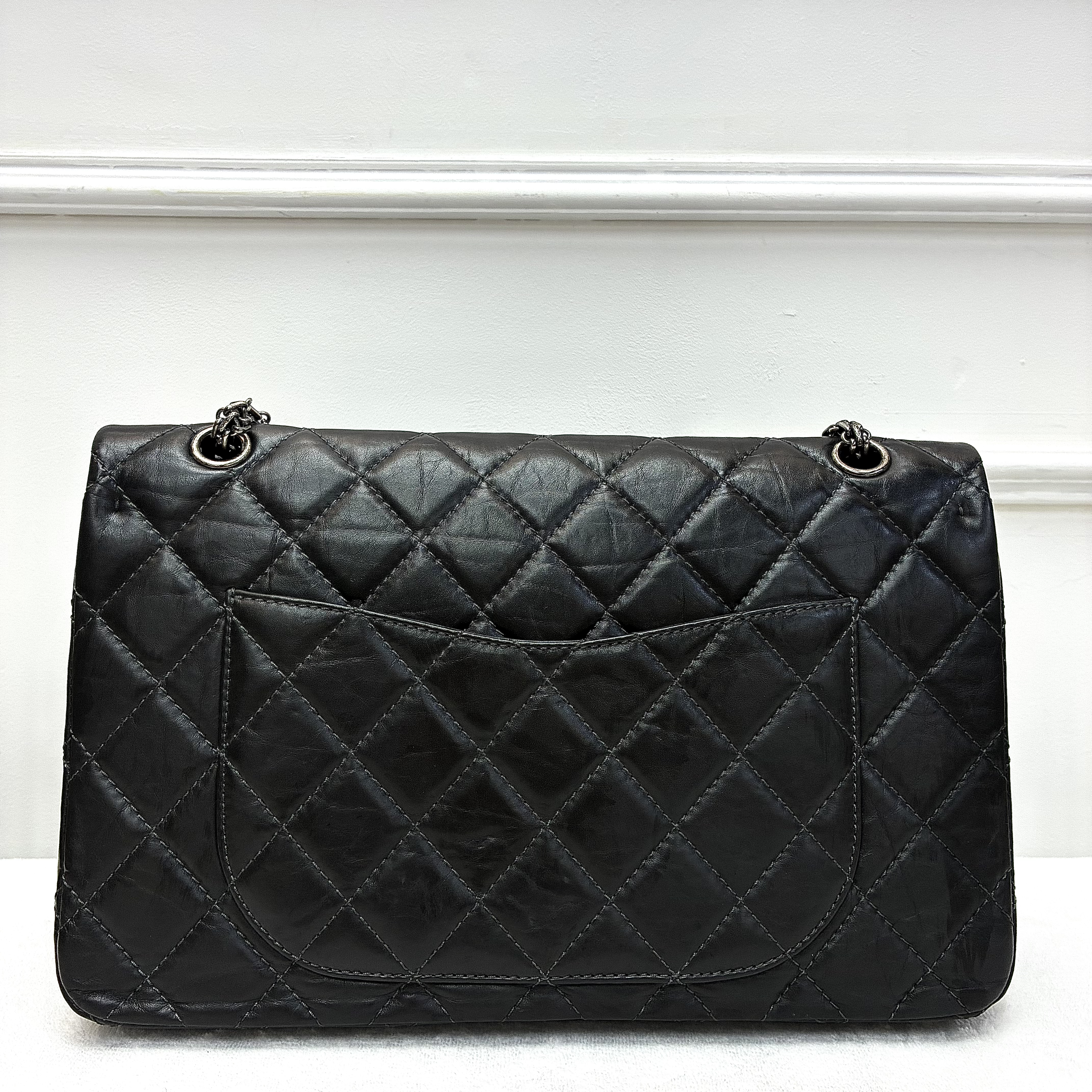 Chanel 2.55黑色銀扣 做舊款