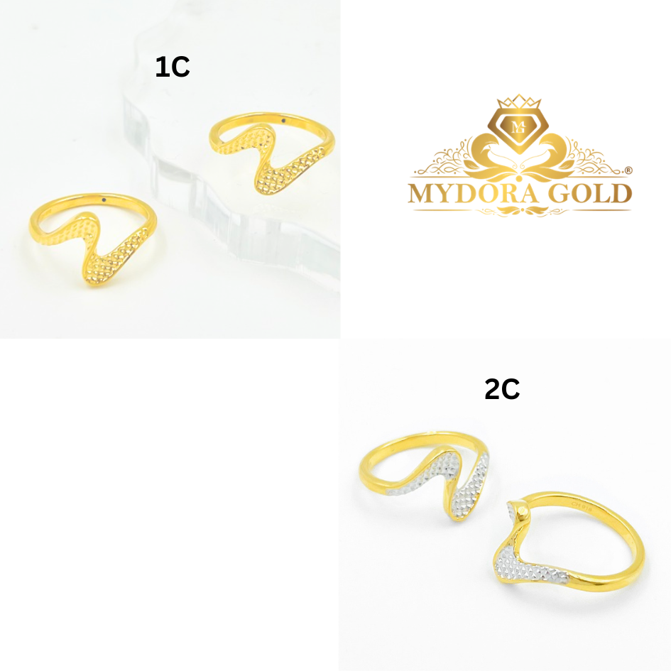 MYDORA Cincin Ombak Rindu Pahat (5G) l EMAS 916/22K