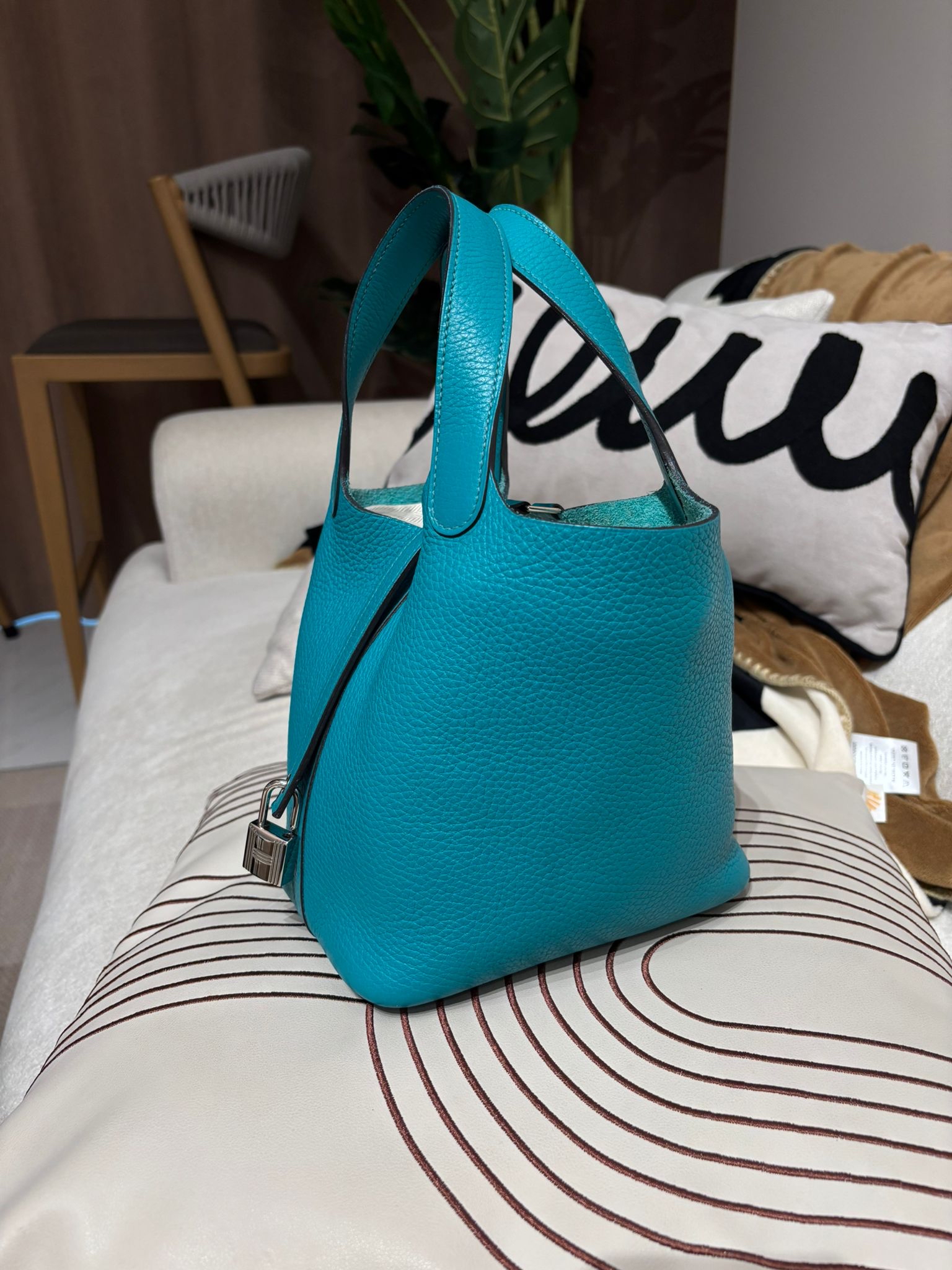 Hermes picotin 18,blue paon,STAMP X 100%Authentic ,96%new ✅Key Lock ✅Dust bag ✅Box