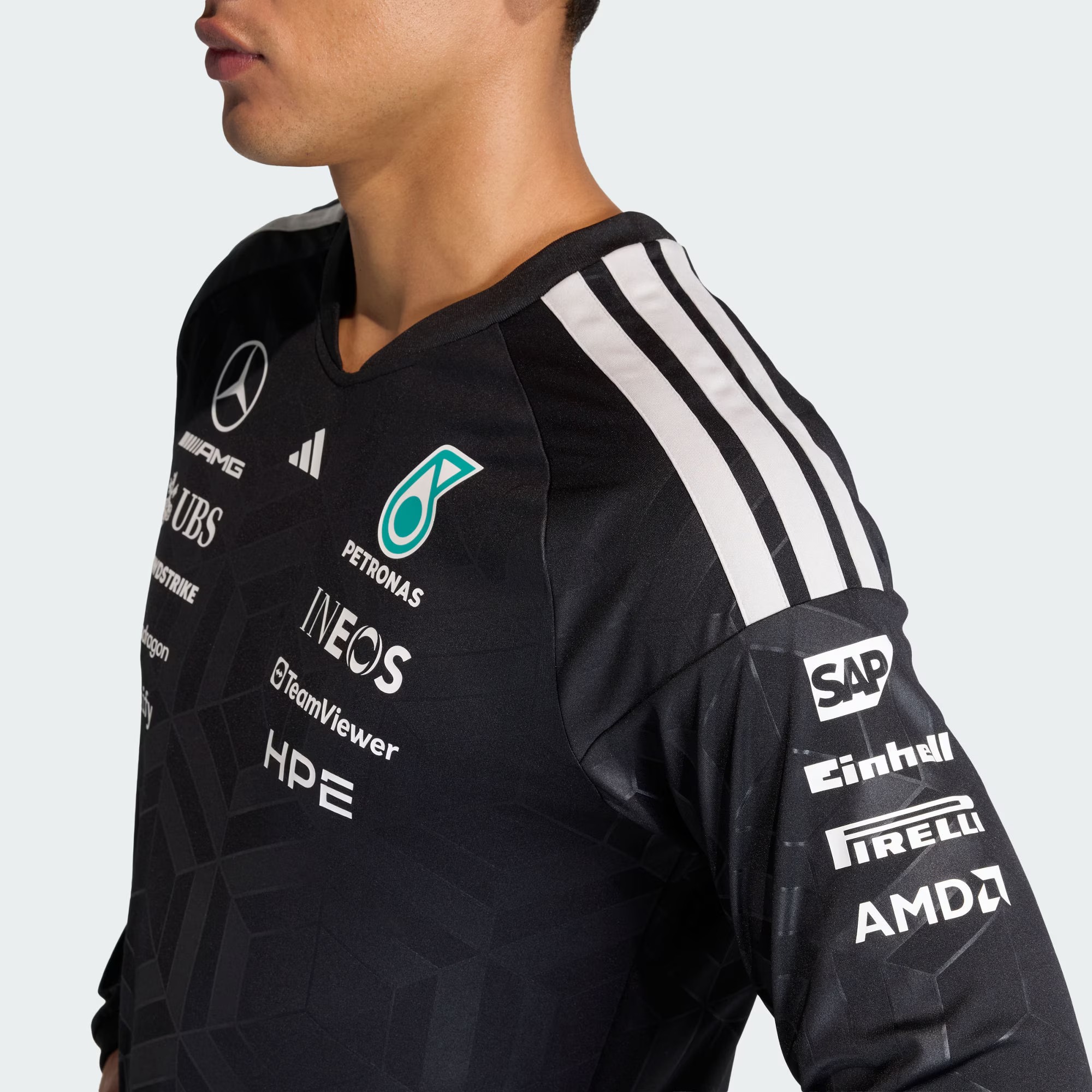 Adidas F1 Mercedes Benz 平治車隊 2026 黑色車手長袖隊服 KF0148