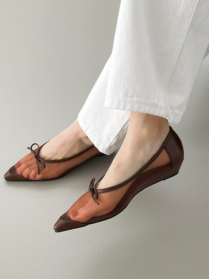 Mesh Pointed Toe Flats (3 colors)