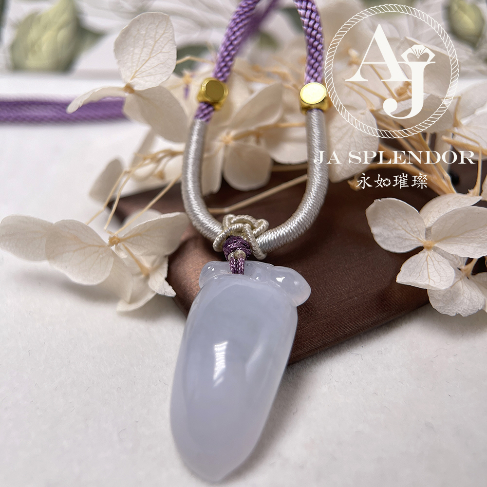 JNS-207 天然翡翠A玉 冰潤壽桃/壽比南山吊墜